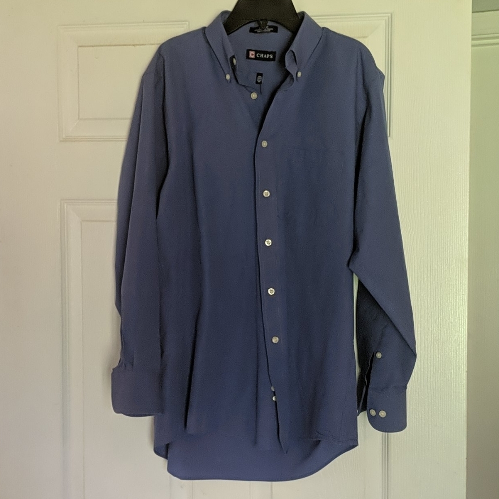 Chaps Blue Casual Button Up